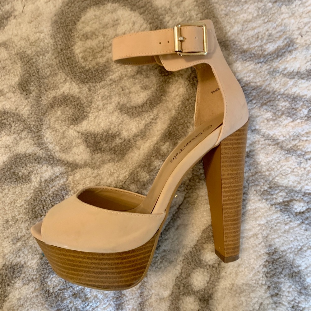 Light pink platform high heels